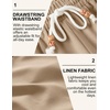 image:imageCOOFANDY Mens Linen Shorts Casual Drawstring Elastic Waist Lightweight Summer Vacation Beach ShortsKhaki