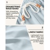 image:imageCOOFANDY Mens Linen Shorts Casual Drawstring Elastic Waist Lightweight Summer Vacation Beach ShortsLight Blue