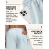 image:imageCOOFANDY Mens Linen Shorts Casual Drawstring Elastic Waist Lightweight Summer Vacation Beach ShortsLight Blue