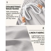 image:imageCOOFANDY Mens Linen Shorts Casual Drawstring Elastic Waist Lightweight Summer Vacation Beach ShortsLight Grey