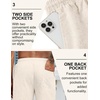 image:imageCOOFANDY Mens Linen Shorts Casual Drawstring Elastic Waist Lightweight Summer Vacation Beach ShortsLight Khaki  Black