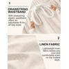 image:imageCOOFANDY Mens Linen Shorts Casual Drawstring Elastic Waist Lightweight Summer Vacation Beach ShortsLight Khaki  Black