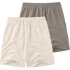image:imageCOOFANDY Mens Linen Shorts Casual Drawstring Elastic Waist Lightweight Summer Vacation Beach ShortsLight Khaki  Dark Grey