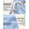 image:imageCOOFANDY Mens Linen Shorts Casual Drawstring Elastic Waist Lightweight Summer Vacation Beach ShortsSky Blue