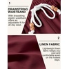 image:imageCOOFANDY Mens Linen Shorts Casual Drawstring Elastic Waist Lightweight Summer Vacation Beach ShortsWine Red