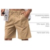 image:imageCOOFANDY Mens Linen Shorts Casual Elastic Waist Drawstring Short Summer Beach Vacation ShortsLight Tan