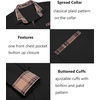 image:imageCOOFANDY Mens Long Sleeve Dress Shirt Plaid Collar Casual Button Down ShirtsBlack