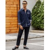image:imageCOOFANDY Mens Long Sleeve Dress Shirt Plaid Collar Casual Button Down ShirtsCheck Patternblue