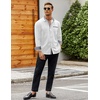 image:imageCOOFANDY Mens Long Sleeve Dress Shirt Plaid Collar Casual Button Down ShirtsCheck Patternwhite