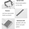 image:imageCOOFANDY Mens Long Sleeve Dress Shirt Plaid Collar Casual Button Down ShirtsCheck Patternwhite