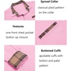 image:imageCOOFANDY Mens Long Sleeve Dress Shirt Plaid Collar Casual Button Down ShirtsPink