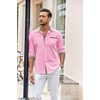 image:imageCOOFANDY Mens Long Sleeve Dress Shirt Plaid Collar Casual Button Down ShirtsPink