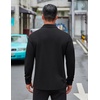 image:imageCOOFANDY Mens Long Sleeve Polo Shirts Business Casual Collared Shirts Work Office Top Lightweight Button Golf ShirtBlack