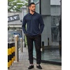 image:imageCOOFANDY Mens Long Sleeve Polo Shirts Business Casual Collared Shirts Work Office Top Lightweight Button Golf ShirtBluish Purple