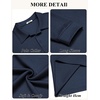 image:imageCOOFANDY Mens Long Sleeve Polo Shirts Business Casual Collared Shirts Work Office Top Lightweight Button Golf ShirtBluish Purple
