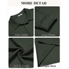 image:imageCOOFANDY Mens Long Sleeve Polo Shirts Business Casual Collared Shirts Work Office Top Lightweight Button Golf ShirtDark Army Green