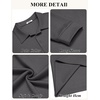 image:imageCOOFANDY Mens Long Sleeve Polo Shirts Business Casual Collared Shirts Work Office Top Lightweight Button Golf ShirtDark Gray