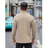 image:imageCOOFANDY Mens Long Sleeve Polo Shirts Business Casual Collared Shirts Work Office Top Lightweight Button Golf ShirtKhaki