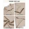 image:imageCOOFANDY Mens Long Sleeve Polo Shirts Business Casual Collared Shirts Work Office Top Lightweight Button Golf ShirtKhaki
