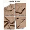 image:imageCOOFANDY Mens Long Sleeve Polo Shirts Business Casual Collared Shirts Work Office Top Lightweight Button Golf ShirtLight Brown