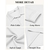 image:imageCOOFANDY Mens Long Sleeve Polo Shirts Business Casual Collared Shirts Work Office Top Lightweight Button Golf ShirtWhite