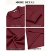 image:imageCOOFANDY Mens Long Sleeve Polo Shirts Business Casual Collared Shirts Work Office Top Lightweight Button Golf ShirtWine Red
