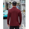 image:imageCOOFANDY Mens Long Sleeve Polo Shirts Business Casual Collared Shirts Work Office Top Lightweight Button Golf ShirtWine Red