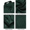 image:imageCOOFANDY Mens Luxury Satin Dress Shirt Shiny Silk Long Sleeve Button Up Shirts Wedding Shirt Party Prom