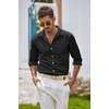 image:imageCOOFANDY Mens Oxford Shirt Long Sleeve Casual Button Down Shirts Regular Fit Dress ShirtsBlack