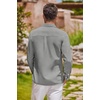 image:imageCOOFANDY Mens Oxford Shirt Long Sleeve Casual Button Down Shirts Regular Fit Dress ShirtsDark Grey