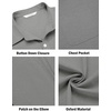 image:imageCOOFANDY Mens Oxford Shirt Long Sleeve Casual Button Down Shirts Regular Fit Dress ShirtsDark Grey