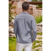 image:imageCOOFANDY Mens Oxford Shirt Long Sleeve Casual Button Down Shirts Regular Fit Dress ShirtsLight Grey