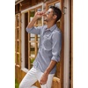 image:imageCOOFANDY Mens Oxford Shirt Long Sleeve Casual Button Down Shirts Regular Fit Dress ShirtsLight Grey