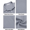 image:imageCOOFANDY Mens Oxford Shirt Long Sleeve Casual Button Down Shirts Regular Fit Dress ShirtsLight Grey