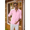 image:imageCOOFANDY Mens Oxford Shirt Long Sleeve Casual Button Down Shirts Regular Fit Dress ShirtsLight Pink