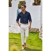 image:imageCOOFANDY Mens Oxford Shirt Long Sleeve Casual Button Down Shirts Regular Fit Dress ShirtsNavy Blue
