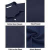 image:imageCOOFANDY Mens Oxford Shirt Long Sleeve Casual Button Down Shirts Regular Fit Dress ShirtsNavy Blue