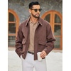 image:imageCOOFANDY Mens Polo Sweater Casual Long Sleeve Knit Polos Button Down Collared Golf Pullover SweatersKhaki