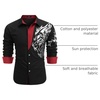 image:imageCOOFANDY Mens Print Button Down Dress Shirt Fashion Long Sleeve Casual Shirts01black Tiger