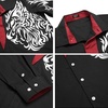 image:imageCOOFANDY Mens Print Button Down Dress Shirt Fashion Long Sleeve Casual Shirts01black Tiger