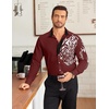 image:imageCOOFANDY Mens Print Button Down Dress Shirt Fashion Long Sleeve Casual Shirts03red Tiger