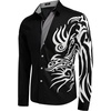image:imageCOOFANDY Mens Print Button Down Dress Shirt Fashion Long Sleeve Casual ShirtsBlack