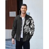 image:imageCOOFANDY Mens Print Button Down Dress Shirt Fashion Long Sleeve Casual ShirtsBlack