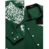 image:imageCOOFANDY Mens Print Button Down Dress Shirt Fashion Long Sleeve Casual ShirtsGreen Tiger