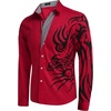 image:imageCOOFANDY Mens Print Button Down Dress Shirt Fashion Long Sleeve Casual ShirtsRed