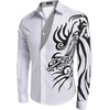 image:imageCOOFANDY Mens Print Button Down Dress Shirt Fashion Long Sleeve Casual ShirtsWhite