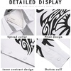 image:imageCOOFANDY Mens Print Button Down Dress Shirt Fashion Long Sleeve Casual ShirtsWhite