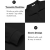 image:imageCOOFANDY Mens Quarter Zip Mock Neck Pullover SweaterAll Black