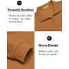 image:imageCOOFANDY Mens Quarter Zip Mock Neck Pullover SweaterLight Brown