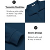 image:imageCOOFANDY Mens Quarter Zip Mock Neck Pullover SweaterNavy Blue